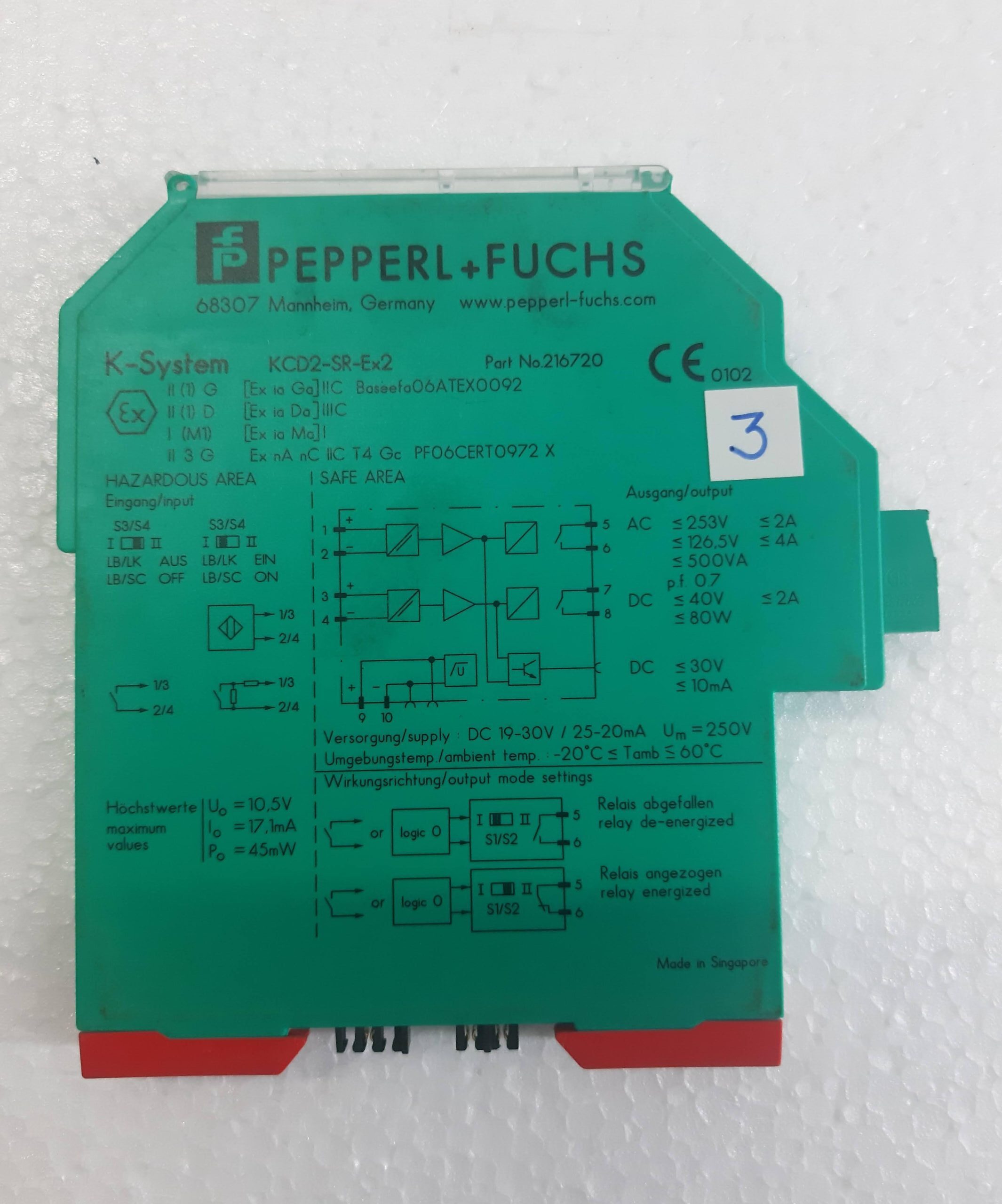 PEPPERL+FUCHS KCD2-SR-EX2