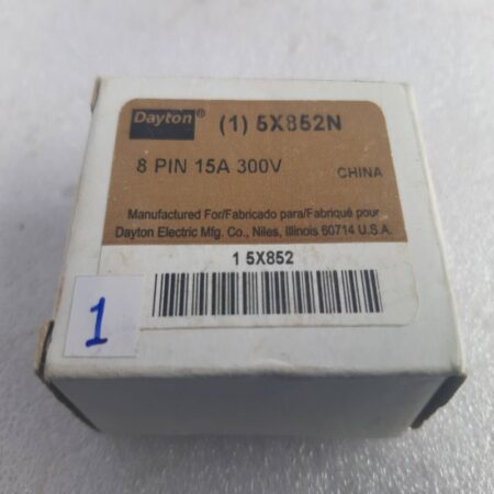 DAYTON 5X852N RELAY SOCKET